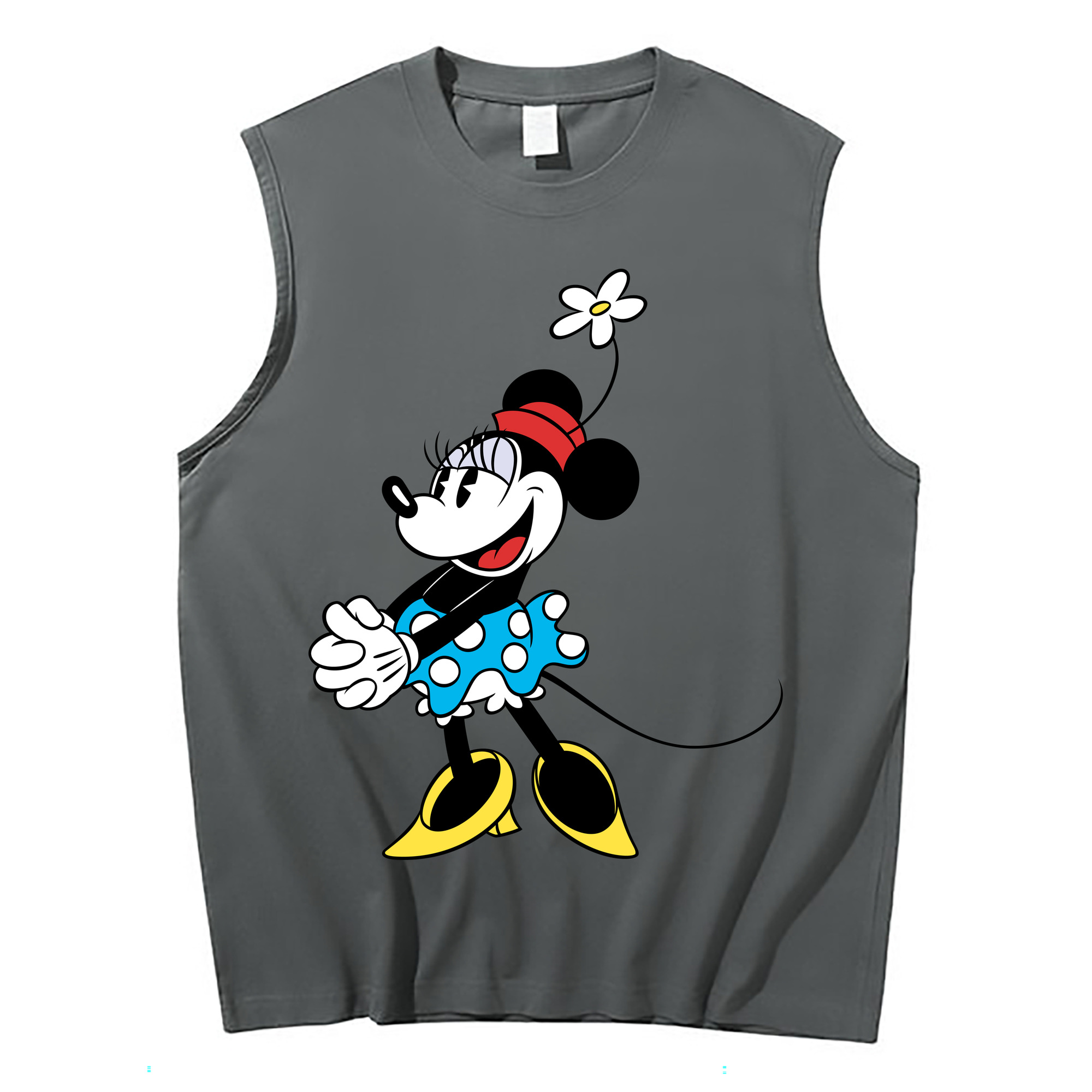 ミッキーマウス Mickey Mouse コットン100％タンクトップ（フロントプリント）